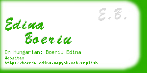 edina boeriu business card